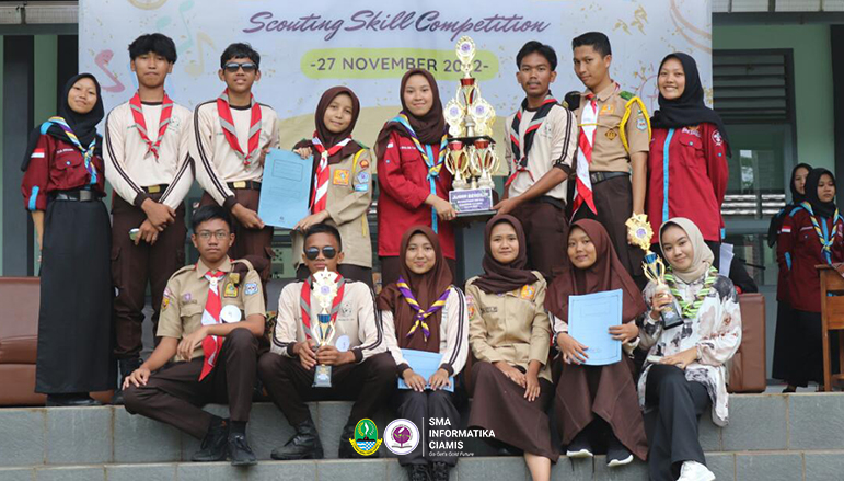 Tim Pramuka SMA Informatika Juara Umum Scouting Skill Competition 2022